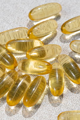 Fish Oil Capsules by the Poolside