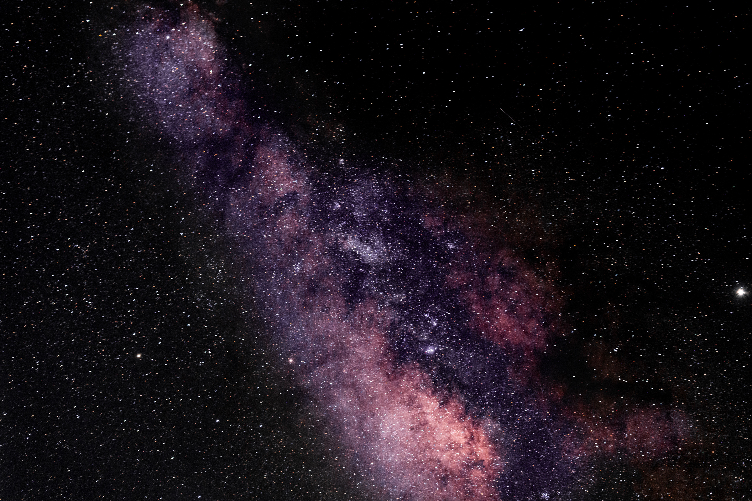 Universe filled with stars nebula and glowing Milky Way