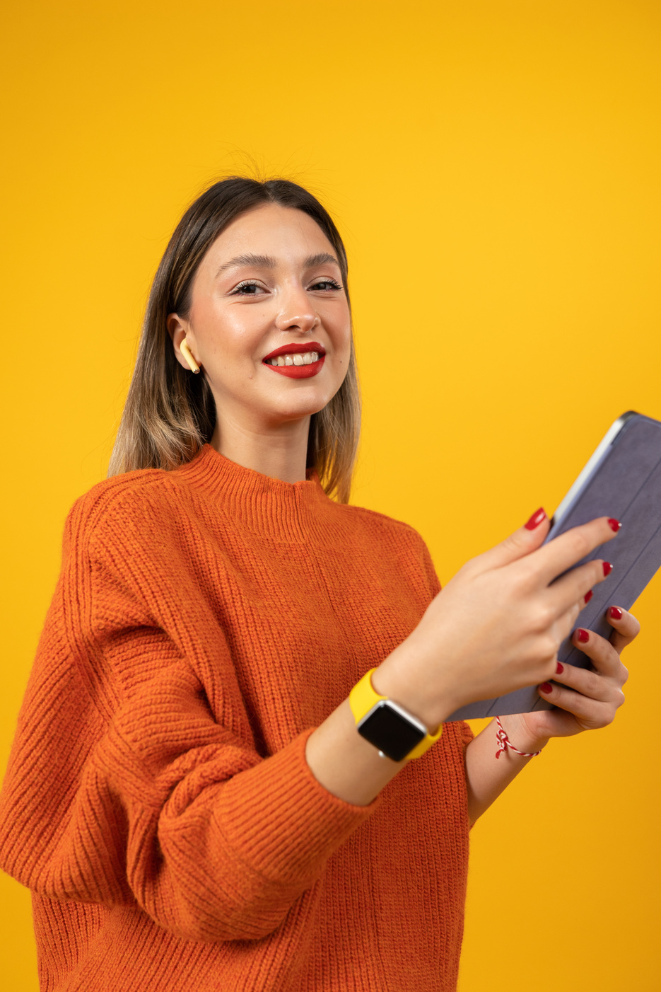 Tech Humans Woman with Different Tech Gadgets